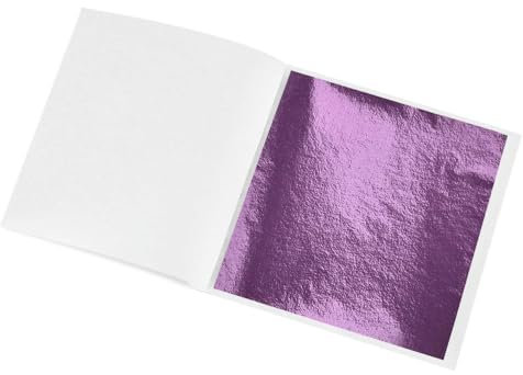 QIUMING 100 Stück Nachahmung Gold Silber Folie Papier Blatt Vergoldung DIY Kunst Handwerk Papier Geburtstag Party Hochzeit Kuchen Dessert Dekorationen