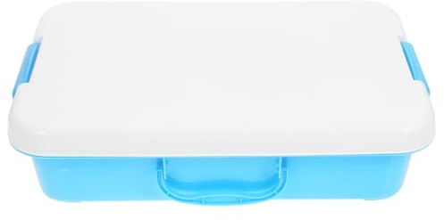 Vaguelly Vaguelly 15x10 Inch Sensory Bin Play Tray with Lid Portable plastic Tray Sand Box with Handles Sandbox for Indoor Outdoor Sensory Activities Can be Fill with Sand, and More