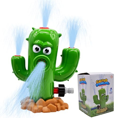 Cactus Sprinkler Toy, Fun Sprinkler Toy, Cactus Water Toy, Water Sprinkler for Kids, Sprinkler Cactus Shape Sprinkler, Cartoon Sprinkler Toy, Children's Birthday Gifts