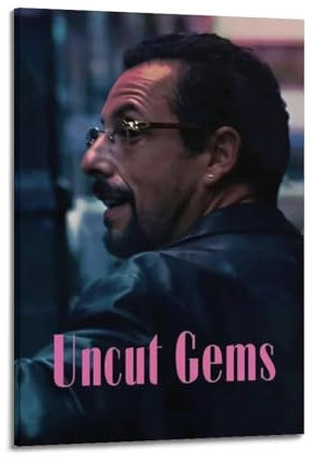 szzmyo Uncut Gems Filmposter, dekoratives Gemälde, moderne ästhetische Leinwand, Poster, Schlafzimmer-Kunst, Wohnzimmer, Dekoration, Poster, 30 x 45 cm, Rahmenstil