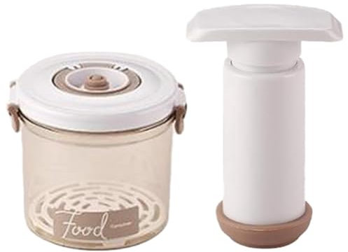 Aposous Contenitori Sottovuoto per la Conservazione degli Alimenti con Pompa Manuale, Macchina per Sottovuoto Universale per Dispensa Portatile 1,05 L Facile da Usare
