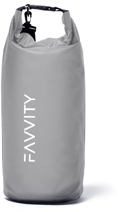 Favvity Dry Bag Wasserdicht | Drybag SUP Tasche Trockensack & Seesack [Wetbag mit Reißverschluss + Schultergurt] wasserdichte Tasche für Boot Kajak Stand Up Paddle Strand Schwimmen Bootszubehör | 20L
