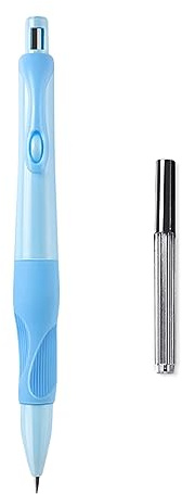 Druckbleistift für Schüler, integrierter Spitzer, Korrektur, automatischer Bleistift mit 2 mm Nachfüllungen zum Skizzieren, Zeichnen