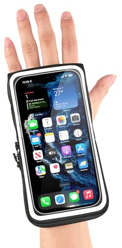 Wristband Phone Holder for Running, Handheld Grip Phone Holder with Card Slot for iPhone 16/15/13/12/Pro/Pro Max/X, for Running, Jogging & Working Out, Fits 7.0'' Phone