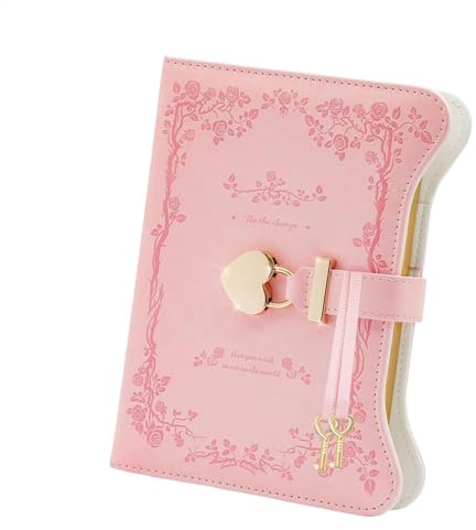 Hardcover-Notizbuch – Leder-Tagebuch mit Verschluss, verschlossenes, nachfüllbares Tagebuch | Liniertes/blankes Papier, Tagebuch mit Zahlenschloss für Männer, Frauen, Kinder, Tagebuch mit Zahlenschlos