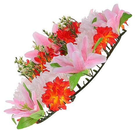 GETAJGHSD Fiori Artificiali Per Cimitero Ghirlanda Funebre Decorativa Wreath Per Commemorazione Design Delicato Facile Colore Vivido e Resistente