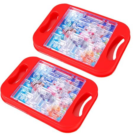 BELOWSYALER Cartoon Balances Balls Maze Game Toy Puzzle Games Toy Children Handheld Rolling Balls Maze Game Board Educational Toy