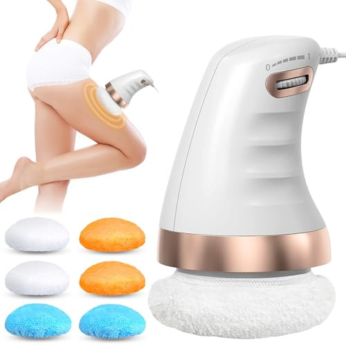 Cellulitmassageapparat, elektrisk massageapparat med anti-celluliter med 6 färger, utbytbart tyghuvud för mage, säte, ben, celluliter, massage, lipudem, hudmassage