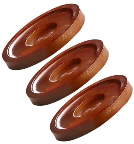 Kichvoe 3pièces Lot de sous-Verres Bois Rotatifs pour Verres à Whisky Tapis Antidérapants Et Protecteurs De Table Légers Et Compacts pour Bar Et Salon