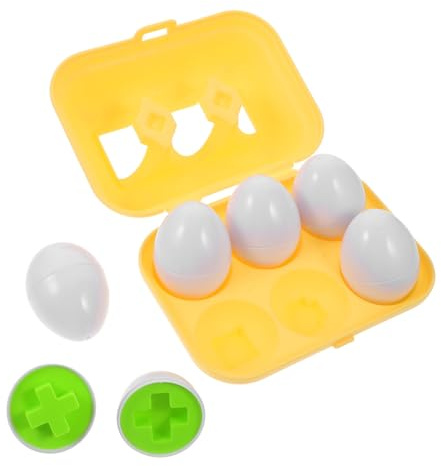 BESPORTBLE Juguete de Huevo Giratorio para Niños Seguro Superficie Suave de Plástico, Pack de 6 Piezas Adecuado para Festival y Aprendizaje Temprano