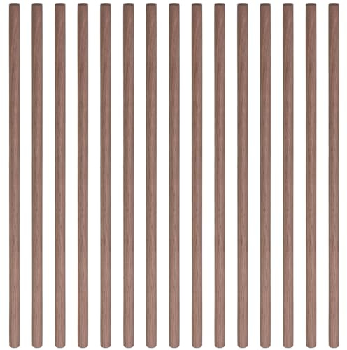 ULDIGI 24 Pcs Black Walnut Wooden Dowels Round Wood Sticks Unfinished Craft Rods for DIY Projects Painting Staining Wood Crafting Supplies