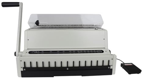 Bindemaschine Bindegerät, Elektrische Eisenring-Stanz- und Bindemaschine, Tischkalender-Bindemaschine, Vollziehmesser-Stanzmaschine, Industriequalität(Round hole)