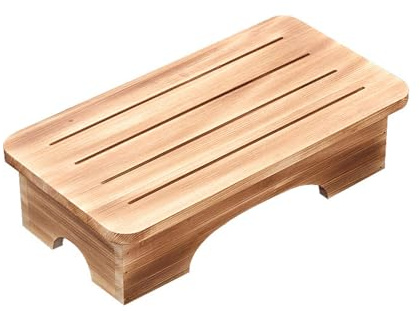 Marchepied portable en bois naturel avec grande capacité de poids, repose-pieds pour intérieur de maison, chambre à coucher et salon, marchepied essentiel pour adultes