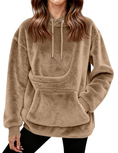 Générique Sweat À Capuche Femme Hiver avec Poche Kangourou Et Poche De Transport pour Animal - Pull pour Chat - Sweat Kangourou Chien Oversize Confortable pour Maîtresse d'animal De Compagnie