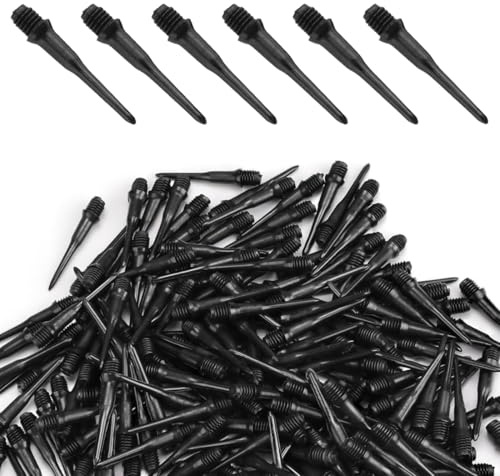 YUVKIN 100 Pointes de Fléchettes en Plastique, Embouts Souples 2BA Filetage, Résistants à la Casse et à la Déformation, Faciles à Remplacer, Idéal pour les Passionnés de Fléchettes