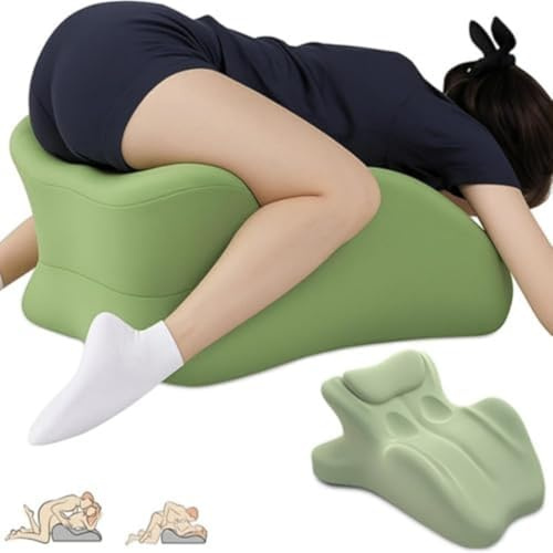 iuscacey Cuscino di Coppia per l'intimità - Memory Foam a Cuneo con Sollevamento di 27° per Un Supporto Profondo, Una Postura Migliore e Comfort - Posizionamento Intimo per Coppie,Verde