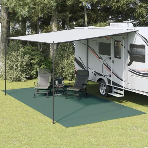 QUAHEAS Tältmatta, antracit x polyester, lätt utomhus tälttillbehör för camping, vandring, trekking med robust tältunderlag och praktiskt skydd för tältgolv och utomhusbruk