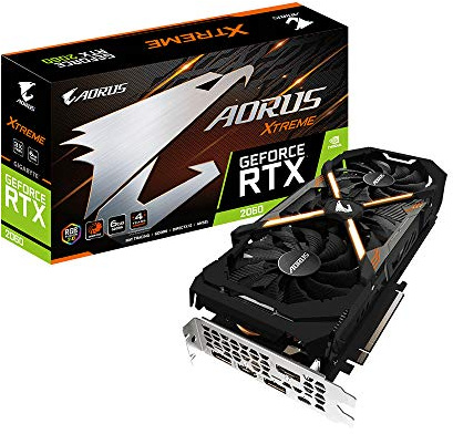 Gigabyte GV-N2060AORUS X-6GC GeForce RTX 2060 6 GB GDDR6 - Tarjeta gráfica (GeForce RTX 2060, 6 GB, GDDR6, 192 bit, 7680 x 4320 Pixeles, PCI Express x16 3.0)