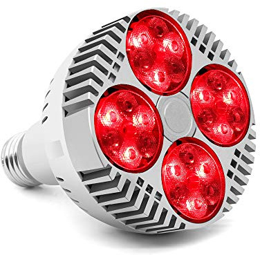 Red Light Therapy Lamp, 48W 24 LED Deep Red Light Bulb, 660nm & 850nm, 1 Count
