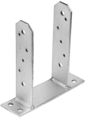 Robuste, verzinkte, verschraubte U-Pfostenträger-Basis für 75 mm oder 7,6 cm Pfosten.