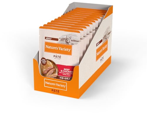 Nature's Variety Original No Grain Paté per Gatti Adulti con Manzo e Pollo 70 g x 12