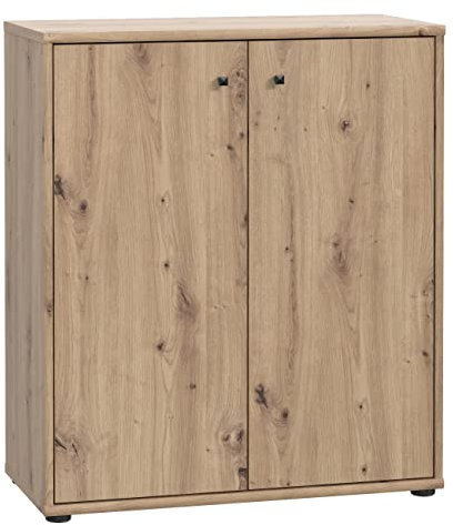 FORTE TEMPRA 2 Kommode mit 2 Türen, Holzwerkstoff, Artisan Eiche Dekor, (B x H x T) 73,7 x 85,5 x 34,8 cm