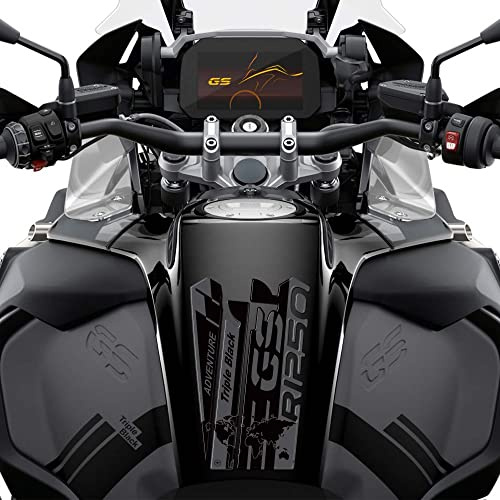 labelbike - Autocollant 3D Moto Réservoir Protection et Décoration en Résine compatible avec BMW R 1250 GS ADV Triple Black