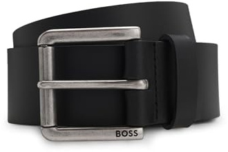 BOSS Herren Joris Sz40 Gürtel aus Glattleder mit Dornschließe Schwarz001 95