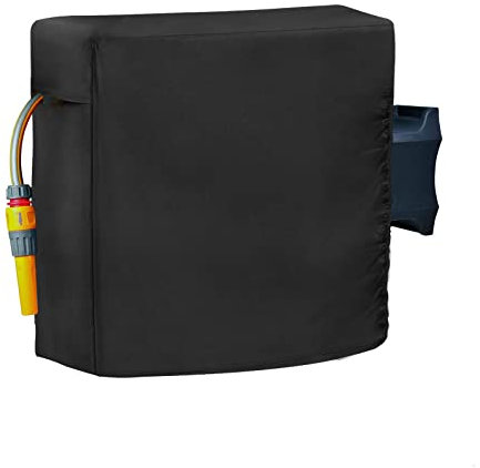 Retractable Hose Reel Cover - Onlyme Wall Mounted Water Hose Reel Protective Cover for Your Garden Hose and Reel