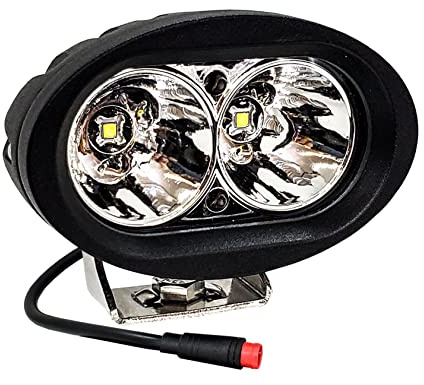 OZ-USA E-bike White LED Headlight High Output 6000K Compatible with Vamoose Mammoth Rad Power Bikes RadMini RadRover RadExpand RadRunner