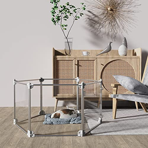 Abnehmbarer Hundelaufstall aus Acryl, tragbarer Laufstall für Haustiere, Laufstall für Haustiere, Zelte, Hundehütte, Spielplatz für Welpen, Hunde und Katzen, drinnen und draußen, für Reisen, Camping