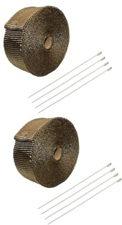 Supvox 2 Stücke Band 1 5mm Rolle Auto Wärmedämmung Für Abgas System Universal Einrichtung Für Motorräder