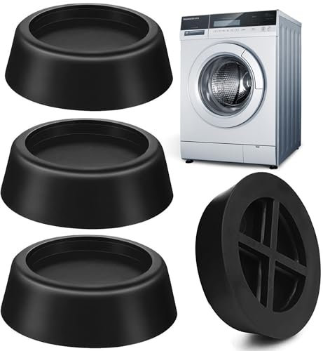 Navani Anti Vibration Pads | Universal Rubber Shock Absorber Mat for Washing Machine & Dryer | Prevent Noise & Slips | 4pcs