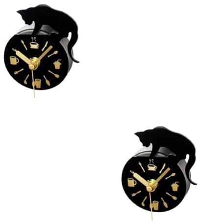 ABOOFAN Uhr Kühlschrank Magnetisch 2st Magnet Für Kühlschrankuhren Digital Dekorative -Magnet Aufkleber Für Kühlschränke Herrenen Kätzchen