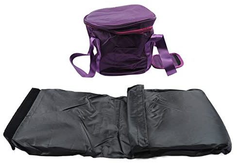 Sac pour Bol à Musique, étui de Transport pour Bol Chantant en Cristal en Tissu et Portable avec 2 Poches Externes à Double Fermeture éclair (10po Pur Violet)