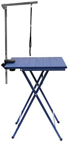 XNZJHPP Klappbarer Hundepflegetisch für kleine Hunde zu Hause, Nagelschneiden, professioneller Haustier-Trimmtisch mit verstellbarem Arm und Schlinge