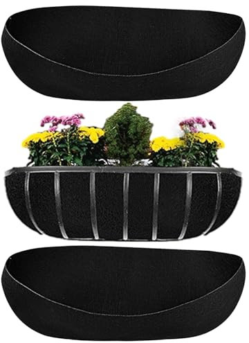 Växtkärlsinsats för tyg – 3 stycken växtkorgar, blomkorg trågfoder | växtkrukor av filt, tillägg för planteringskorgar, växtkärl ersättningsinsatser för planteringskrukor inomhus och