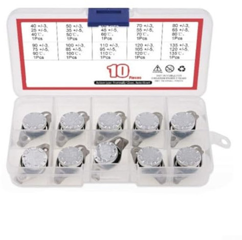 Precision For KSD301 Thermostat-Set, 10 normalerweise geschlossene Heizungsschalter für verschiedene Anwendungen