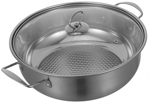 OFFSCH Pentola Hot Pot Inossidabile con Pentola per Stufati e Noodles Facile e Resistente per Induzione e