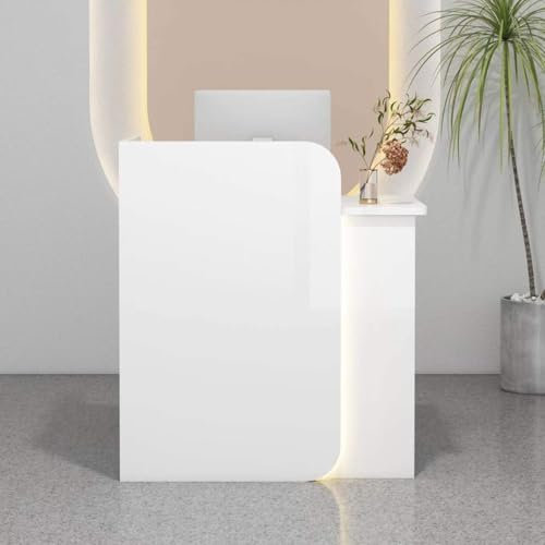 Moderne Empfangstheke mit abschließbarer Schublade, LED-Lichter, ideal für Ladengeschäft, Lobby, Empfangsraum