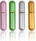 BCHKO 4 Sticks à Inhaler pour Huiles Essentielles, Tubes d'Huile Essentielle, Flacon d'Aromathérapie, Inhalateurs Nasaux, Tube de Parfum avec 4 Mèches en Coton (Noir/Argent/Or/Gris)