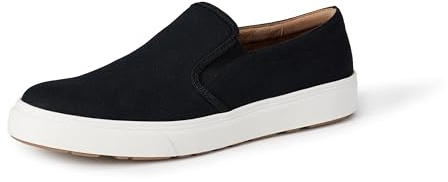 Amazon Essentials Zapatillas Sin Cordones Hombre, Blanco Negro, 42 EU