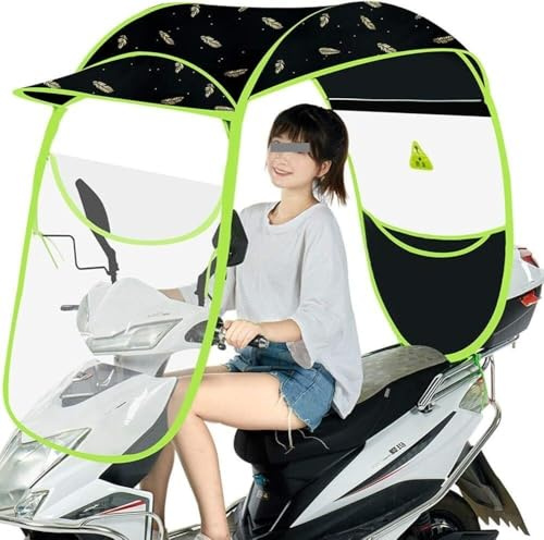 BTYQKZVPM Sonnenschutz für Elektroautos Geschenk zum Muttert Universal Elektrische Motorrad Regen Abdeckung Baldachin Markise, Regendicht Sonnenschutz