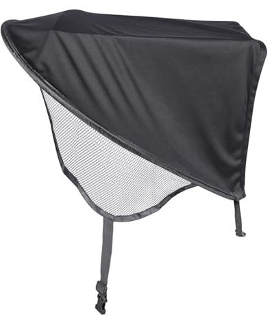 Pare-soleil Capote Allongée en Spandex Poussette Bébé pour Noir