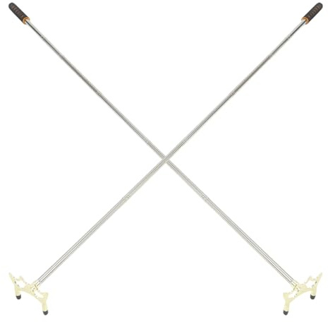 Alipis 2 Pezzi Stecca Ponte da Biliardo in Acciaio Inossidabile Telescopica con Testa Rimovibile Supporto Regolabile per Pool Snooker e Biliardo Accessorio da Tavolo per Partite e
