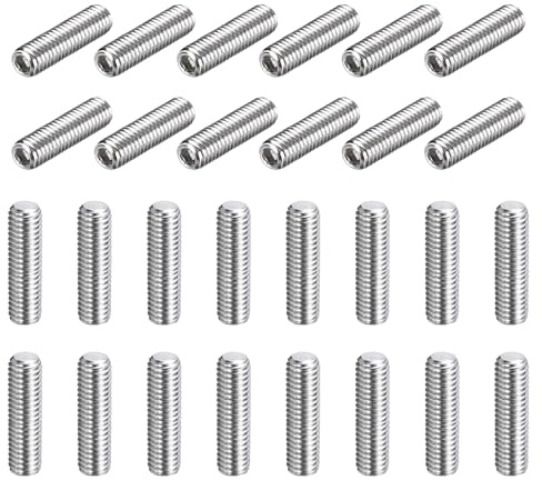 QUARKZMAN 30 Stück M5-0.8 x 16mm Madenschrauben 304 Edelstahl Cup Point Inbusschrauben Mit Innensechskant Für Badezimmerarmaturen Möbelreparatur DIY Projekte