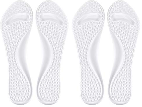 Genomskinliga skokuddar i silikon 2 par 3/4 massagefotkuddar för höga klackar Stötsäker Bekväm lättnad Fottrötthet Kvinnor Utomhusvandring Shopping 21cm 8,3in