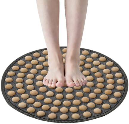 Fotmassage Matta - Anti-Slip Portabel Tryckpunkts Massageunderlag i Trä - Djupvävnad Fottmassageverktyg,För Vänner Kollegor Älskare Vuxna Kvinnor Män