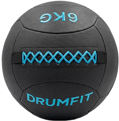 Cecotec Wall Ball Drumfit WALLPRO-KV Balles médicinales de 6 ou 9 kg Rempli de Sable et de Kevlar, adhérence améliorée, résistant à l'eau et à la Transpiration, Coutures renforcées, idéal pour la