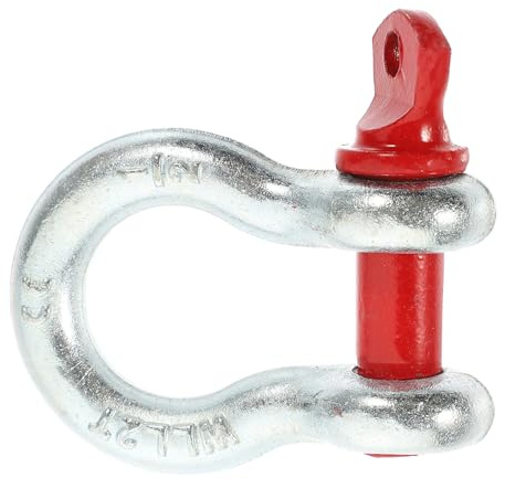 minkissy Grillete de Anclaje Tipo Perno Galvanizado 1/2 2 Toneladas, Grillete de Ancla de Acero de Alta Resistencia, Pasador Roscado Seguro para Elevación Industrial y Construcción